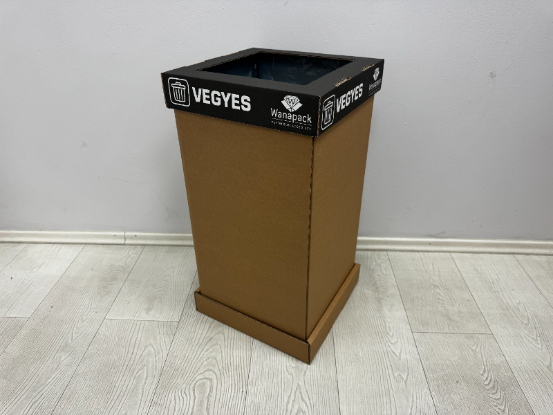 Szelektív kuka fekete vegyes 50L 295x295x600 mm 33EB 